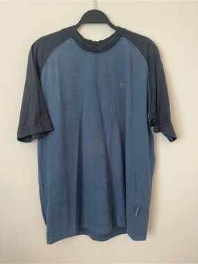 Wolverine Two-Tone Raglan Short Sleeve Tee - Blue/Charcoal
